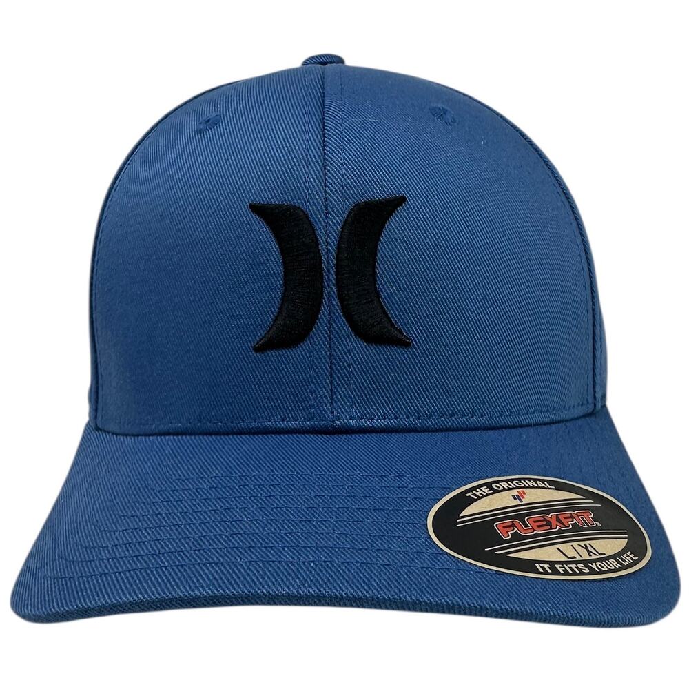 Hurley Men's Hat One and Only Stretch Flex Fit Cap in L/XL Blue - Picture 2 of 4